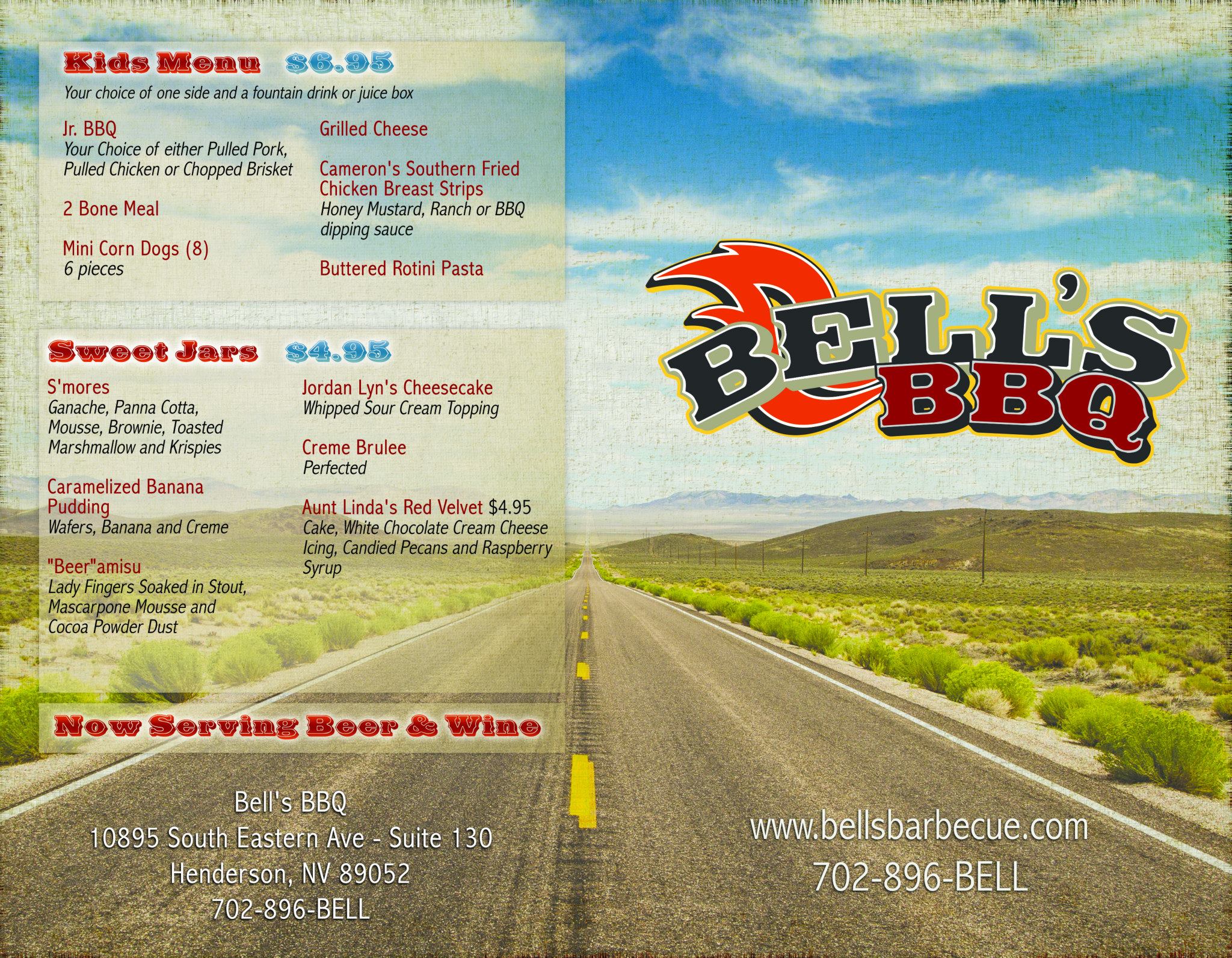 Bells Bbq General Menu